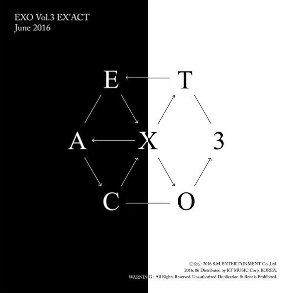 EXO 3RD ALBUM EX'ACT KOREAN VERSION (RANDOM VERSION)