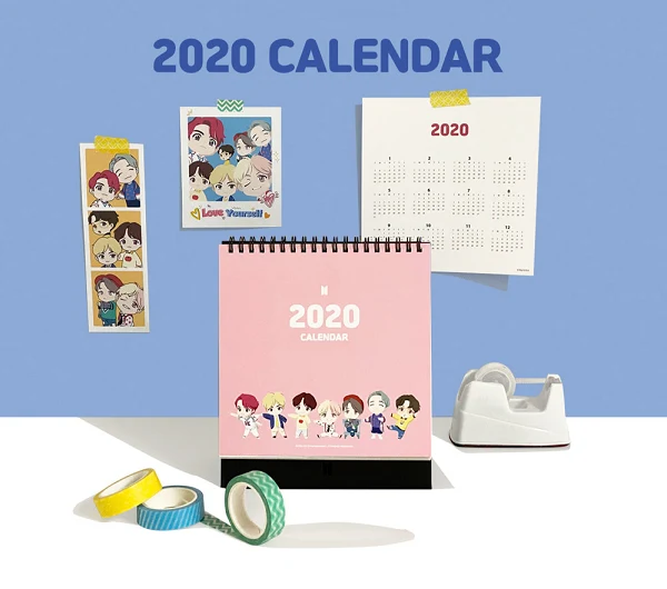 BTS OFFICIAL CHARACTER 2020 CALENDAR 1 BTS OFFICIAL CHARACTER 2020 CALENDAR