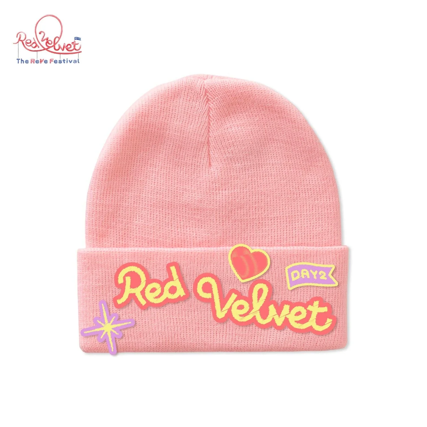 RED VELVET DAY 2 BEANIE WITH PATCH WITH PHOTO TAG