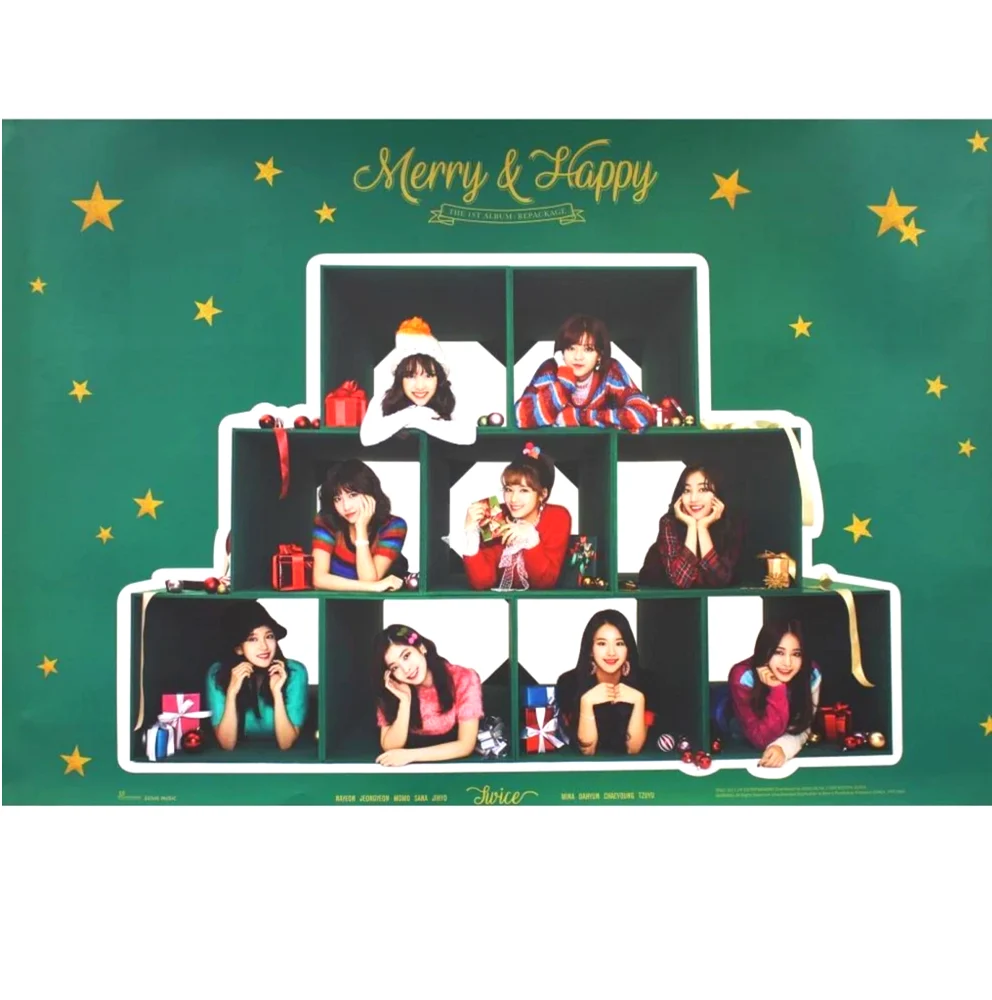 TWICE MERRY&HAPPY 1ST ALBUM REPACKAGE OFFICIAL POSTER (MERRY VER) 2 TWICE MERRY&HAPPY 1ST ALBUM REPACKAGE OFFICIAL POSTER (MERRY VER)