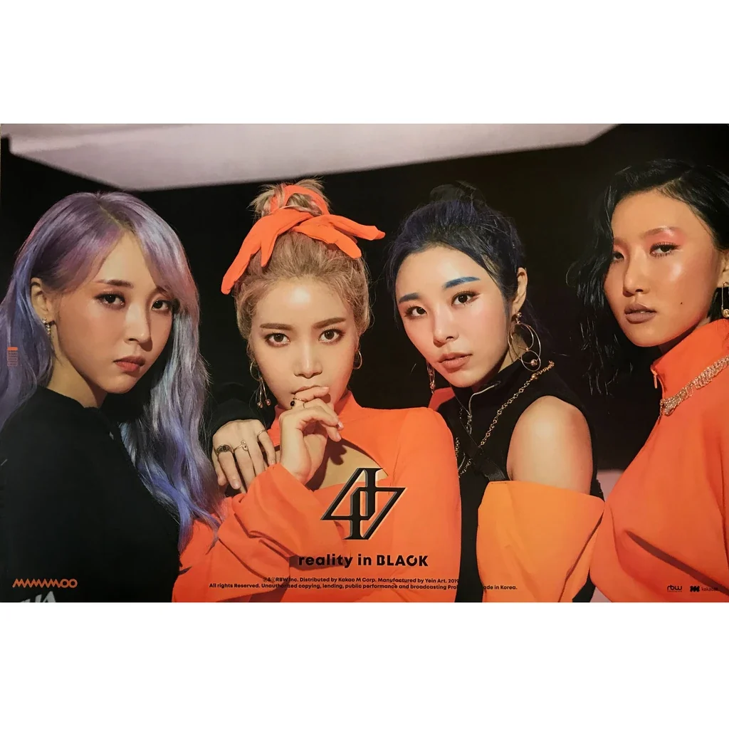 MAMAMOO 2ND ALBUM REALITY IN BLACK OFFICIAL POSTER (VER 1) 3 MAMAMOO 2ND ALBUM REALITY IN BLACK OFFICIAL POSTER (VER 1)