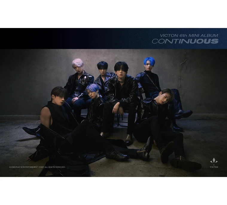 VICTON CONTINUOUS 6TH MINI ALBUM OFFICIAL POSTER (DARK VER)