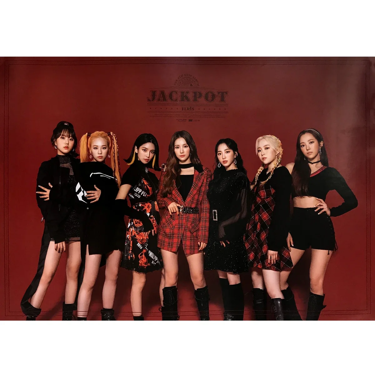 ELRIS JACKPOT 4TH MINI ALBUM OFFICIAL POSTER RED VER 1 ELRIS JACKPOT 4TH MINI ALBUM OFFICIAL POSTER RED VER