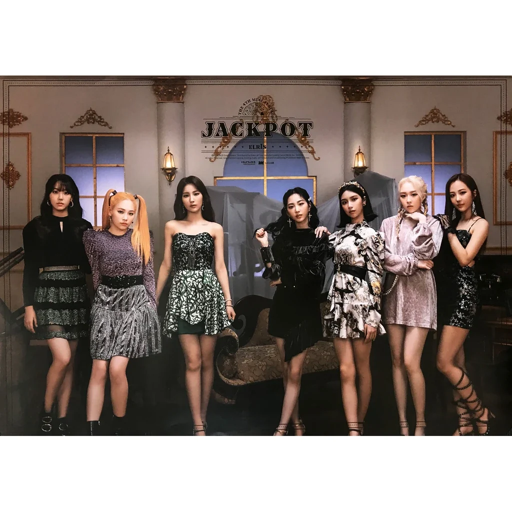 ELRIS JACKPOT 4TH MINI ALBUM OFFICIAL POSTER BLACK VER 2 ELRIS JACKPOT 4TH MINI ALBUM OFFICIAL POSTER BLACK VER