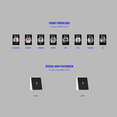 STRAY KIDS NOEASY SPECIAL MINI PHOTO BOOK AND FRAME PHOTO CARD (RANDOM)