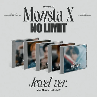 MONSTA X NO LIMIT 10TH MINI ALBUM JEWEL CASE | 5 ALBUMS SET