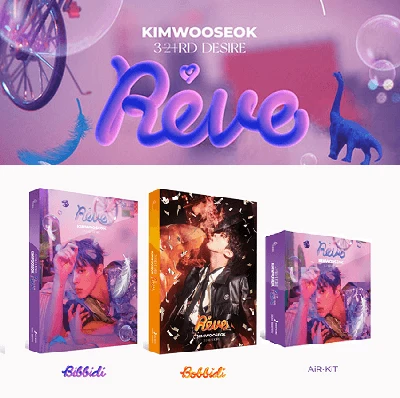 KIM WOOSEOK 3RD DESIRE REVE ALBUM AND AIR-KIT SET | 3 ALBUM SET 2 KIM WOOSEOK 3RD DESIRE REVE ALBUM AND AIR-KIT SET | 3 ALBUM SET