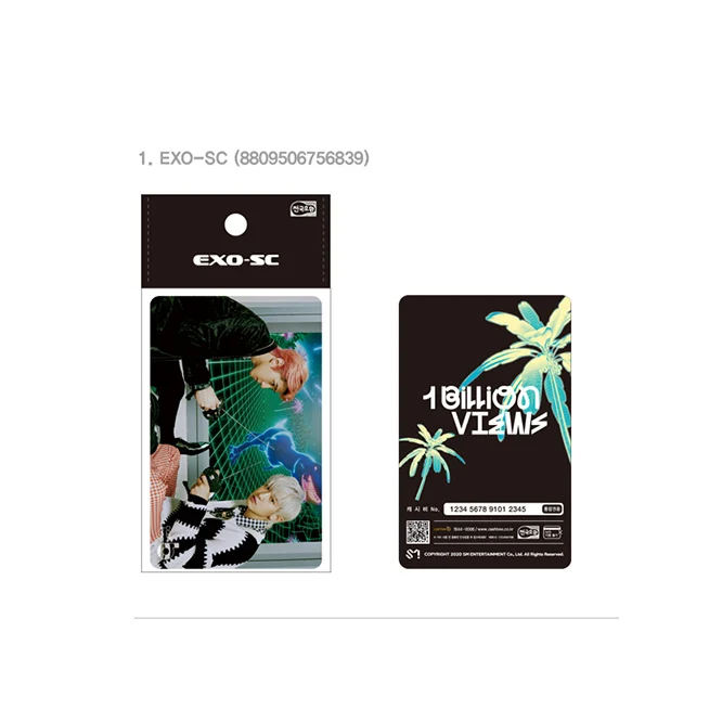 EXO SC 1 BILLION VIEWS CASHBEE CARD 3 EXO SC 1 BILLION VIEWS CASHBEE CARD