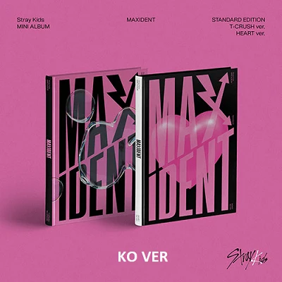 STRAY KIDS MINI ALBUM MAXIDENT  T-CRUSH & HEART VER.  -  STANDARD EDITION  (KOREAN VER)  | 2 ALBUMS SET