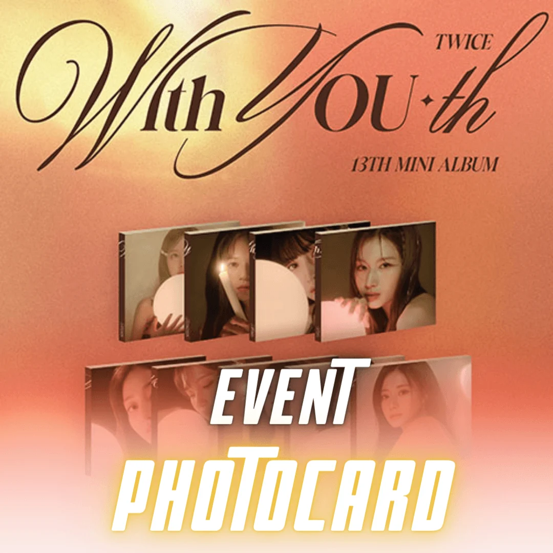 TWICE 13TH MINI ALBUM WITH YOU-TH   DIGIPACK VER.  -  9 ALBUMS SET  | EXCLUSIVE  PHOTOCARD INCLUDED (RANDOM 1 OUT OF 9)