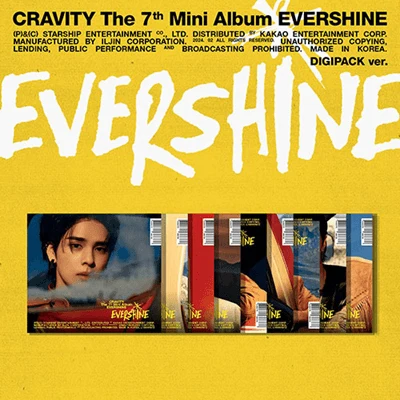 CRAVITY 7TH MINI ALBUM EVERSHINE DIGIPACK VER. | 9 ALBUMS SET 3 CRAVITY 7TH MINI ALBUM EVERSHINE DIGIPACK VER. | 9 ALBUMS SET