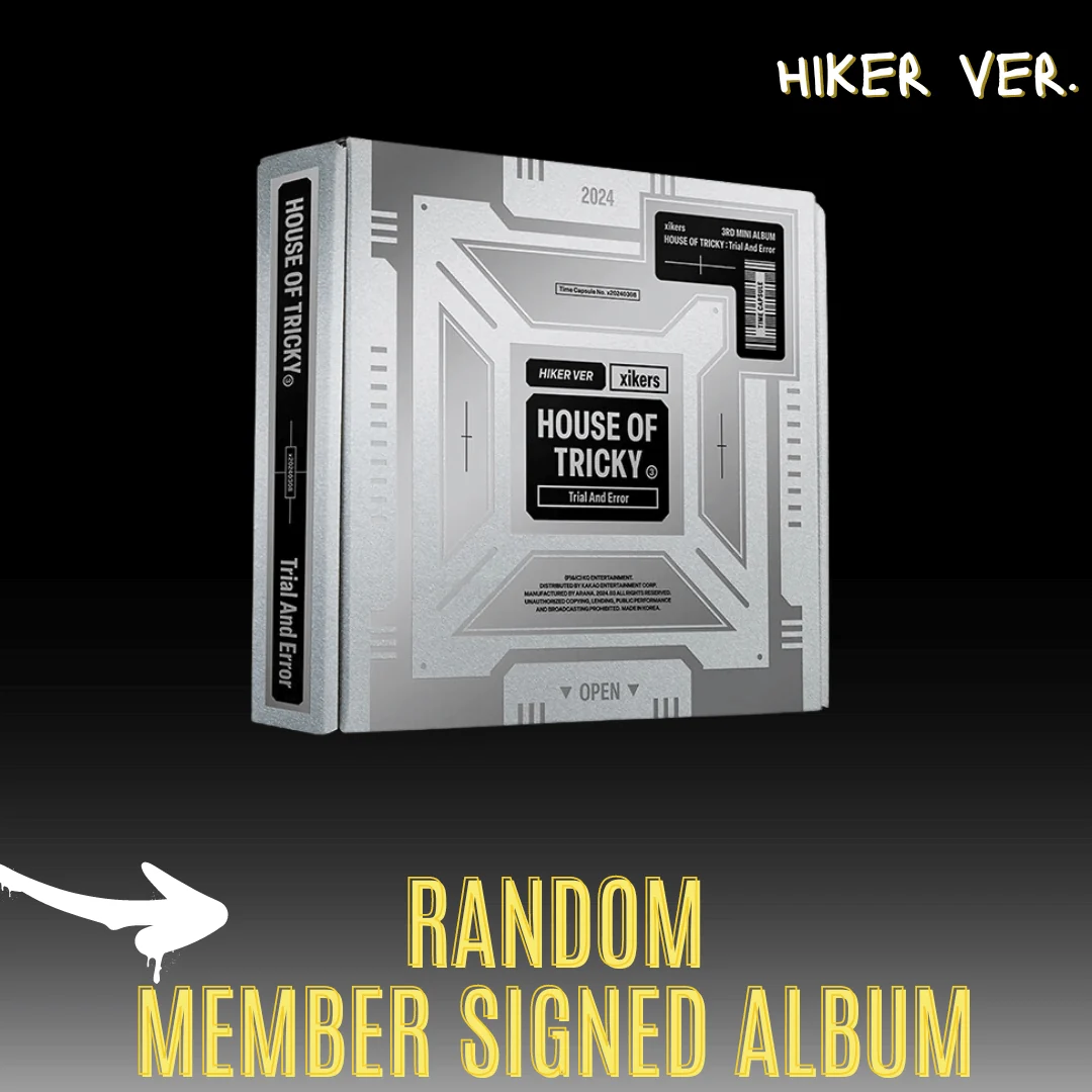 XIKERS 3RD MINI ALBUM HOUSE OF TRICKY : TRIAL AND ERROR  (U.S VER)  [RANDOM MEMBER SIGNED ALBUM]   |   INCLUDES EXCLUSIVE PHOTOCARD (Random 1 out of 9)