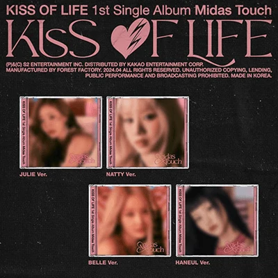 KISS OF LIFE 1ST SINGLE ALBUM MIDAS TOUCH  JEWEL CASE VER.  |  4 ALBUMS SET