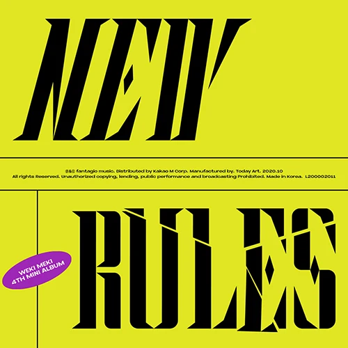 WEKI MEKI NEW RULES 4TH MINI ALBUM  |   INCLUDES 2 RANDOM WEKI MEKI PHOTOCARDS PER ALBUM