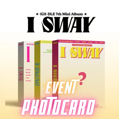[EVENT]  GIDLE 7TH MINI ALBUM  I SWAY  -  3 ALBUMS SET   | KPOP USA WITHMUU OFFICIAL PHOTOCARD INCLUDED (RANDOM 1 OUT OF 5)