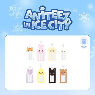 ATEEZ ANITEEZ IN ICE CITY OFFICIAL MD  PHOTOCARD HOLDER KEYRING + OFFICIAL CHARACTER PHOTOCARD INCLUDED