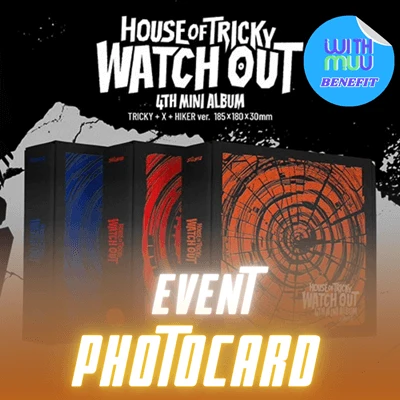 XIKERS  4TH MINI ALBUM  HOUSE OF TRICKY: WATCH OUT   -  3 ALBUMS SET   |   KPOP USA WITHMUU OFFICIAL PHOTOCARD INCLUDED (RANDOM 1 OUT OF 9)