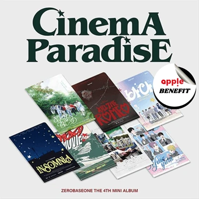ZEROBASEONE 4TH MINI ALBUM  CINEMA PARADISE  (ZEROSE VER.)  -  7 ALBUMS SET   |   KPOP USA APPLE OFFICIAL PHOTOCARD INLCUDED (RANDOM 1 OUT OF 9)