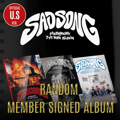 P1HARMONY 7TH MINI ALBUM SAD SONG  (U.S VER)  [RANDOM MEMBER SIGNED ALBUM]  |   INCLUDES EXCLUSIVE U.S PHOTOCARD (RANDOM 1 OUT OF 6)