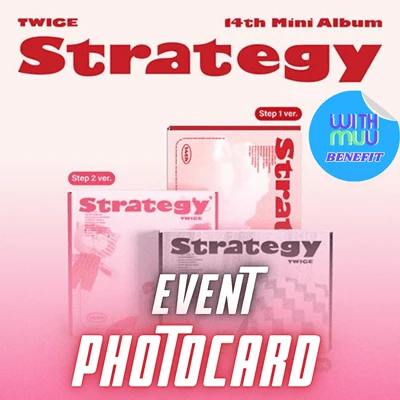 TWICE 14TH MINI ALBUM STRATEGY  -  3 ALBUMS SET  |  KPOP USA WITHMUU OFFICIAL PHOTOCARD (RANDOM 1 OUT OF 9) PER ALBUM + ADDED EXCLUSIVE GROUP PHOTOCARD (SET ONLY)