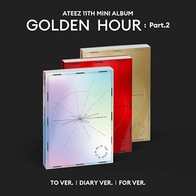 ATEEZ 11TH MINI ALBUM GOLDEN HOUR PART.2   -  3  ALBUMS SET