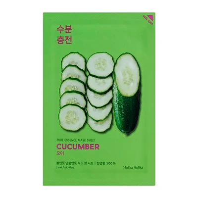 HOLIKA HOLIKA PURE ESSENCE  CUCUMBER MASK     (1 SHEET)