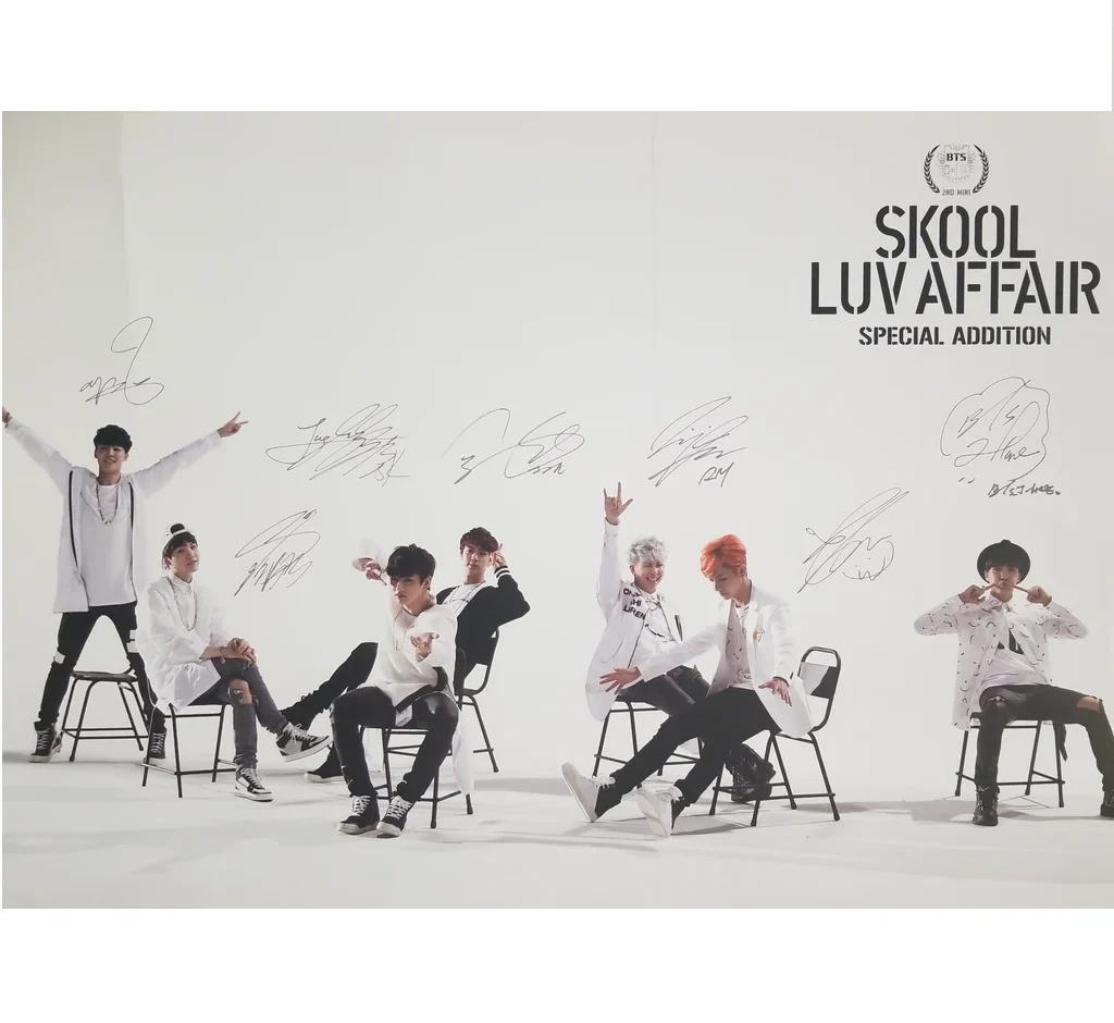 BTS SKOOL LUV AFFAIR 2ND MINI ALBUM SPECIAL ADDITION SIGNED POSTER 1 BTS SKOOL LUV AFFAIR 2ND MINI ALBUM SPECIAL ADDITION SIGNED POSTER
