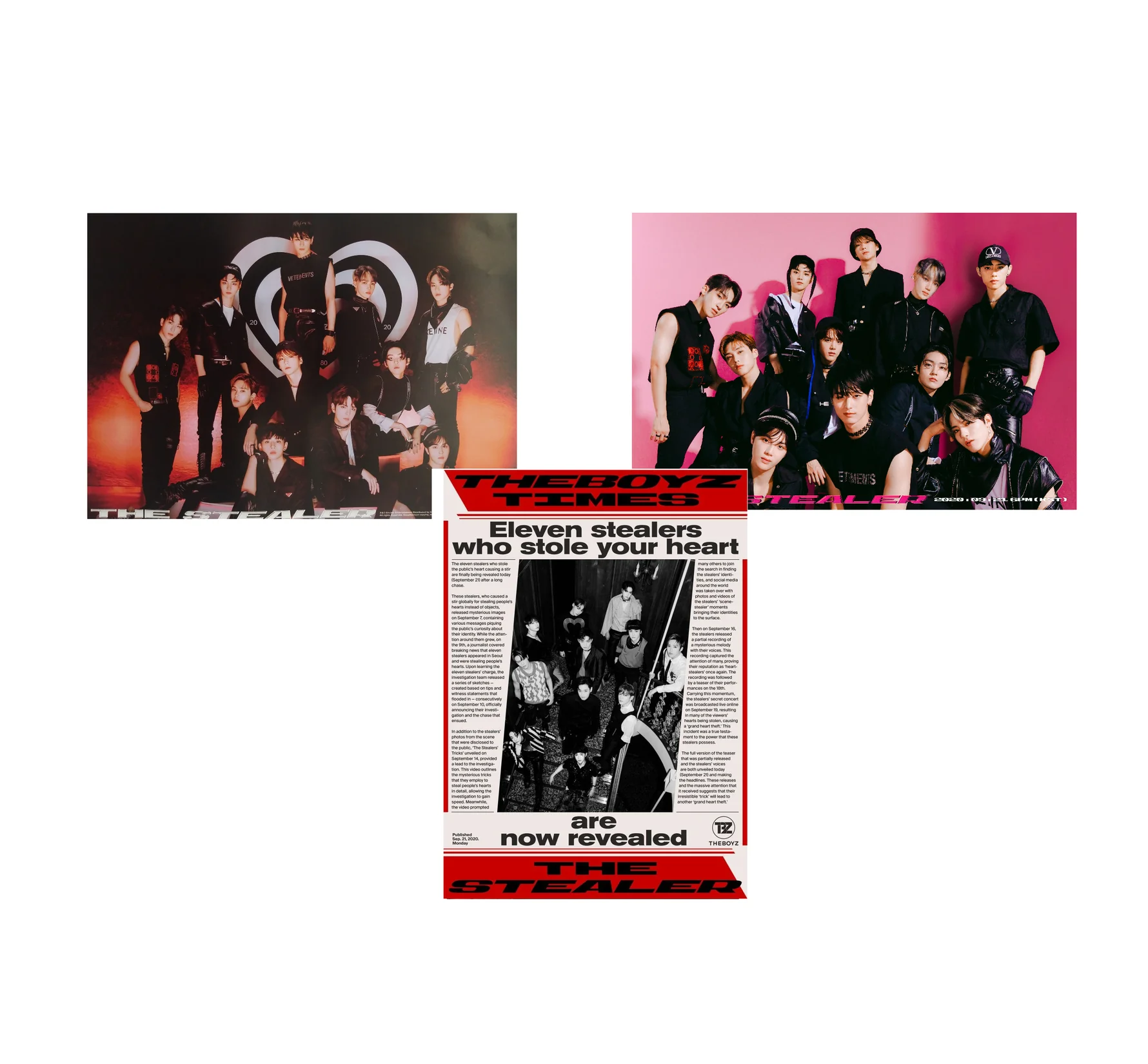 THE BOYZ  CHASE  5TH MINI ALBUM OFFICIAL POSTERS (3 POSTERS SET)